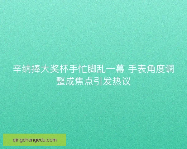 辛纳捧大奖杯手忙脚乱一幕 手表角度调整成焦点引发热议